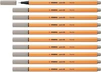 STABILO - Fineliner - point 88-10er Pack - warmgrau