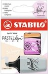 STABILO - Textmarker - BOSS MINI Pastellove 2.0-3er Pack - Seidengrau, frische