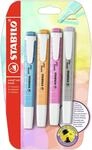 STABILO - Textmarker - swing cool Pastel - 4er Pack - Seidengrau, frische Fuchsie,