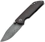 B&ouml;ker Manufaktur Solingen M4 Sherman-Damast Taschenmesser Damast/Micarta Schwarz,