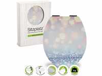 SITZPLATZ® WC-Sitz mit Absenkautomatik, Blumen Dekor Schimmer, Soft-Touch