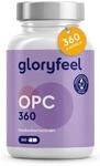 OPC Traubenkernextrakt 360 Kapseln - 1052mg Extrakt PLUS Vitamin C pro Tagesdosis -