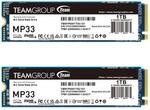TEAMGROUP MP33 1TB 2 Pack SLC Cache 3D NAND TLC NVMe 1.3 PCIe Gen3x4 M.2 2280 interne