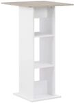 vidaXL Bartisch Wei&szlig; und Beton 60x60x110 cm
