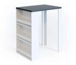 Vicco Bartisch, Anthrazit/Wei&szlig;, 57 x 80 cm | mit offenen Ablagen zur platzsparenden