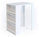 Vicco Bartisch, Wei&szlig;, 57 x 80 cm, mit offenen Ablagen zur platzsparenden