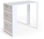 Vicco Bartisch, Wei&szlig;, 57 x 117 cm, mit offenen Ablagen zur Aufbewahrung von