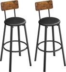 VASAGLE Barhocker, 2er Set, Barst&uuml;hle, PU-Bezug, mit Fu&szlig;st&uuml;tze, einfacher Aufbau,