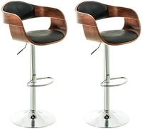 CLP 2er Set Barhocker Kingston Mit Kunstlederbezug I H&ouml;henverstellbarer...