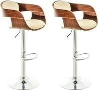 CLP 2er Set Barhocker Kingston Mit Kunstlederbezug I H&ouml;henverstellbarer...