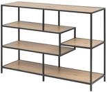 AC Design Furniture J&ouml;rn Asymmetrisches B&uuml;cherregal mit 4 Ablagen, H: 78 x B: 114 x