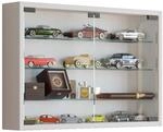VCM Wandvitrine 60x10x40 cm 2 T&uuml;ren 4 F&auml;cher Holzwerkstoff Glas B&uuml;ro 