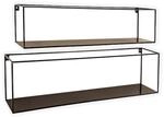 Wand-Regal Franco S/2 L70-78cm Eisen pulverbeschichtet