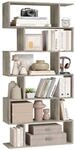 VASAGLE B&uuml;cherregal, Regal mit 6 Ebenen, 24 x 70 x 191,6 cm, Standregal, B&uuml;roregal,