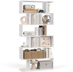 VASAGLE B&uuml;cherregal, Regal mit 6 Ebenen, 24 x 70 x 191,6 cm, Standregal, B&uuml;roregal,