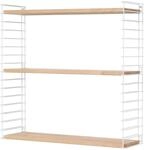 Tomado Zeitloses und modulares Wandregal, holz, Wood/White, 70x21x68 cm