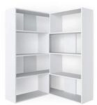 Vicco Eckregal Laine, Wei&szlig;, 170 x 142.4 cm, zur platzsparenden Aufbewahrung von