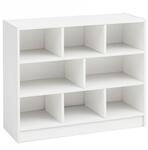 Wohnling B&uuml;cherregal WL5.819 Wei&szlig; 80x68,5x29,5 cm Regal Standregal Modern,