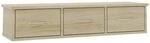 vidaXL Wand Schubladenregal mit 3 Schubladen Wandregal Wandschrank H&auml;ngeschrank