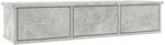 vidaXL Wand Schubladenregal mit 3 Schubladen Wandregal Wandschrank H&auml;ngeschrank