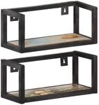 vidaXL 2X Wandregal Industriestil B&uuml;cherregal Schweberegal Wandboard Regalbrett