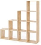 Vicco Treppenregal, Sonoma, 142.5 x 140 cm, als Raumteiler in leiterf&ouml;rmiger