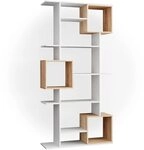 Vicco Raumteiler Cube, Wei&szlig;/Sonoma, 92 x 187.7 cm, zur flexiblen Raumaufteilung und