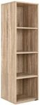 Casaria&reg; B&uuml;cherregal mit 4 F&auml;cher 106x30x30cm Kippschutz Bodenschoner 40kg