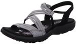 Skechers Damen Reggae Slim-Skech Appeal-Z-Gore Slingback Sandale, Schwarz/Wei&szlig;, 40