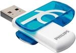 Philips USB 2.0 16GB Vivid Edition Blue, FM16FD05B/00, Blau, Wei&szlig;
