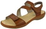 Rieker Sphere Womens Riptape Sandals 40 EU 24 Tan Lea