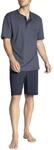 CALIDA Relax Streamline Kurz-Pyjama mit Knopfleiste Herren, aus 100% Baumwolle,...