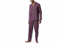 Schiesser Herren Pyjama Lang Pyjamaset, lila, 54