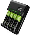 Green Cell VitalCharger Batterieladeger&auml;t Ladeger&auml;t + 4X AA 2000mAh f&uuml;r NI-MH AAA