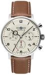 Zeppelin Herrenuhr mit veganem Lederband Serie LZ 129 Hindenburg Solar Chronograph