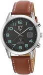 ETT Eco Tech Time Funk Solar Herren Uhr Analog mit digitalem Datum mit Leder...