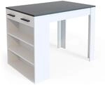 Vicco Esszimmertisch Repose, Anthrazit/Wei&szlig;, 67 x 100 cm, geeignet als
