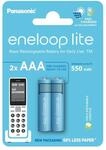 eneloop lite, AAA/Micro Ni-MH Akku, 2er-Pack, Kapazit&auml;t mit min. 550 mAh,