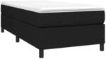 vidaXL Boxspringbettgestell Schwarz 90x200 cm Stoff