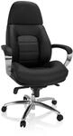 hjh OFFICE 729423 Chefsessel Breton XXL Kunstleder B&uuml;rostuhl hohe R&uuml;ckenlehne, bis