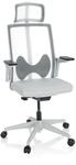 hjh OFFICE 790019 Profi B&uuml;rostuhl ARCEO W Stoff/Netz Hellgrau Drehstuhl ergonomisch,