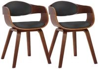 CLP 2er-Set Esszimmerst&uuml;hle Kingston, ergonomisch mit gepolsterter...