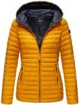 MARIKOO Damen Steppjacke &Uuml;bergangsjacke gesteppte Jacke mit Kapuze Fr&uuml;hjahr Stepp