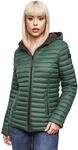 MARIKOO Damen Steppjacke &Uuml;bergangsjacke gesteppte Jacke mit Kapuze Fr&uuml;hjahr Stepp