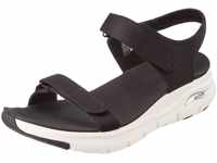 Skechers Damen Arch FIT TOURISTY Sandals, Black Mesh, 39 EU