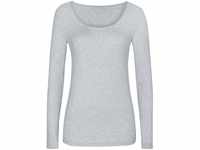 Mey Tagwäsche Serie Cotton Pure Damen Shirts 1/1 Arm Light Grey Melange M(40)