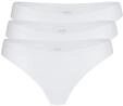 Yenita 3er Pack Damen String Invisible, Tanga ohne N&auml;hte aus Mikrofaser, Weiss, Gr.