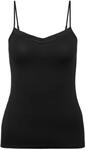 CALIDA Cate Spaghetti-Top Damen, mit Satin-Einsatz am Ausschnitt, verstellbare