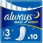 Always Maxi Profresh Night Damenbinden (Gr&ouml;&szlig;e 3) 10 St&uuml;ck, Neutralisiert Ger&uuml;che,