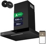 CIARRA CBCB6102 A+++ Dunstabzugshaube 60 cm 706 m&sup3;/h Wi-Fi App SensorTouch 